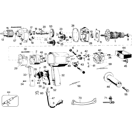 1317-45 Tipo 100 1/2 Spade Handle Drill