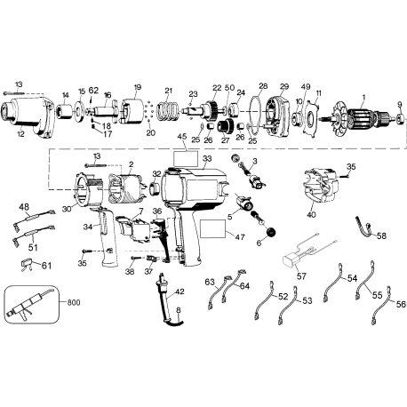 DW290L Tipo A1 1/2in Impact Wrench