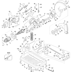 DW871L Tipo 2 115v 14-inch Chop Saw 2 Unid.