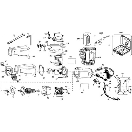 DW304K-44 Tipo 1 6amp Recip.saw-chile