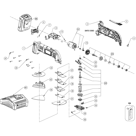 PCC510B Type 1 18v Multi-tool