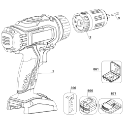 PC180HDK-2 Tipo 1 Pc 18v Hammer Drill Kit