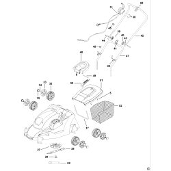 GR3450 Tipo 1 1200w Lawn Mower 2 Unid.