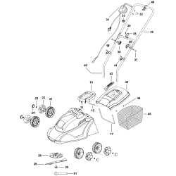 GR3050 Tipo 1 1000w Lawn Mower 2 Unid.