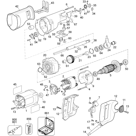 DW308MK Tipo 1 9.5 Amp Heavy Duty Recipr