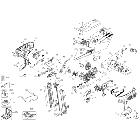 DC619N Tipo 1 18v Nailer