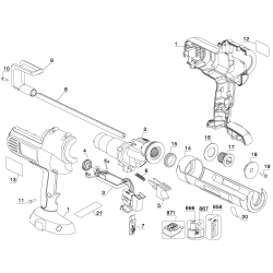 DC546K Type 1 18v Caulk Gun 1 Unid.