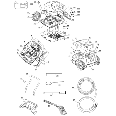 VR2522 Type 0 2500 Psi Pressure Washer