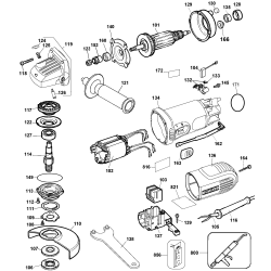 D28090AV Tipo 1 4-1/2 Small Angle Grinder 2 Unid.