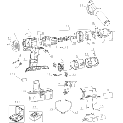 DC986KA Tipo 1 18v Xrp Mid-handle Hammer 1 Unid.