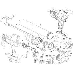 DC547B Type 1 18v Caulk Gun 1 Unid.