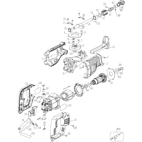 PC75TRS Tipo 1 Recip Saw