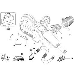 PAV1200B Type 1 12v Auto Vacuum 1 Unid.