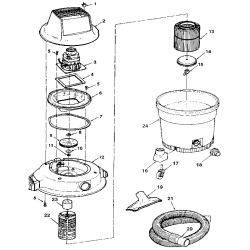 113.17700 Type 0 16 Gal. Wet/dry Vac