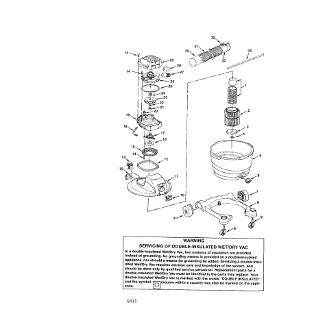 113.170250 Type 0 Wet/dry Vac