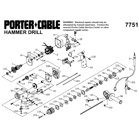 7751 Tipo 1 1/2 In Hammer Drill