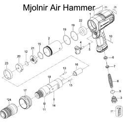 V.330FH Type 1 Facom Air Hammer Short Ba