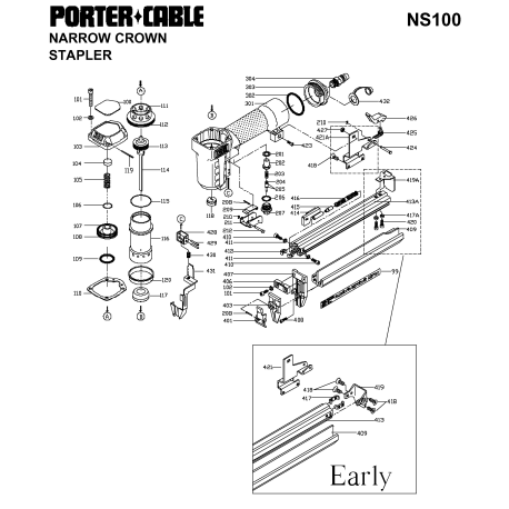 J-NS100 Type 1 1in Nc Stapler Kit