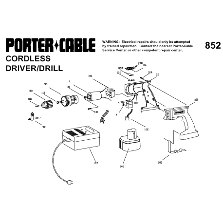 J-852 Type 1 Cordless 12v Drill