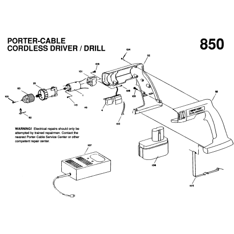 J-850 Type 1 Cordless 12v Drill