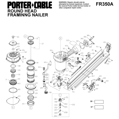 FR350A Type 1 3-1/2in Rh Framer