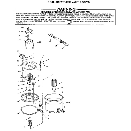 113.179750 Tipo 0 Wet/dry Vac