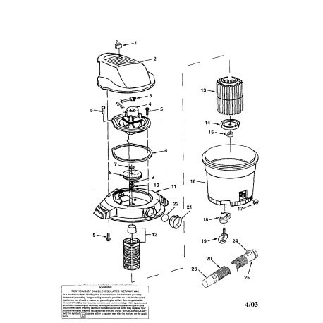 113.170340 Type 0 Wet/dry Vac