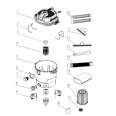 125.12006 Type 0 Wet/dry Vacuum