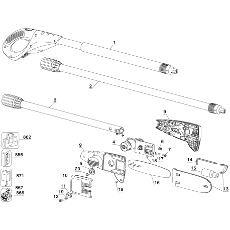 LPP120B Tipo 1 20v Pole Pruner