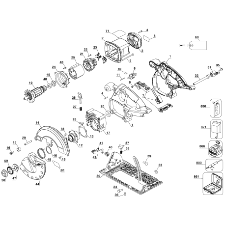 DC301KN Tipo 1 36v Circular Saw