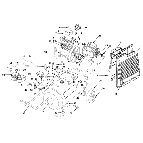 919-18543 Tipo 1 A 5.0hp 20g Hp Ol 1stg 12