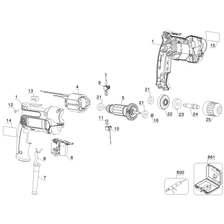 DWD110K Tipo 1 3/8 Drill