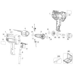 DWD115K Tipo 1 3/8 Drill 8 Unid.