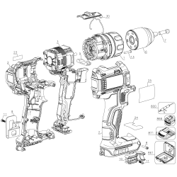 DCD790B Tipo 1 20v Drill/driver 1 Unid.