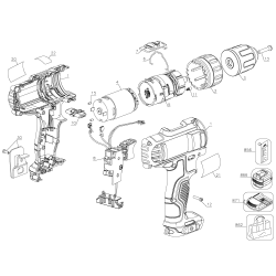 DCD710B Tipo 1 12v Li-io Drill Tool 1 Unid.