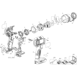 DCF880L2 Tipo 1 20v 1/2" Impact Wrench Ki 1 Unid.