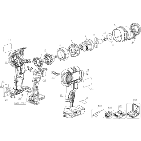 DCF880HB Tipo 1 20v Max 1/2 Wrench