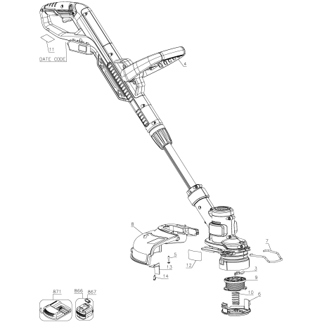 LST300 Type 1 20v Lithium String Trimme