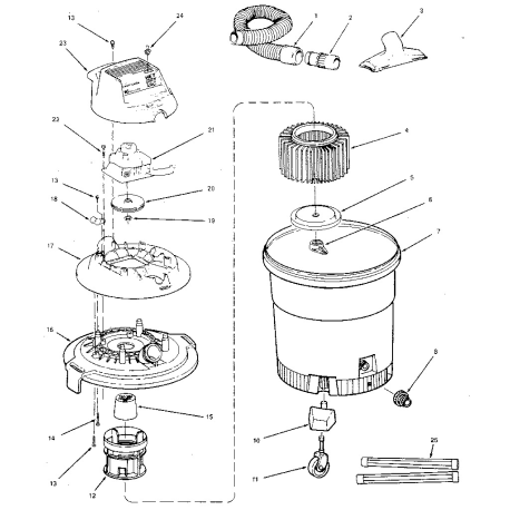 113.179500 Tipo 0 16g Wet/dry Vac