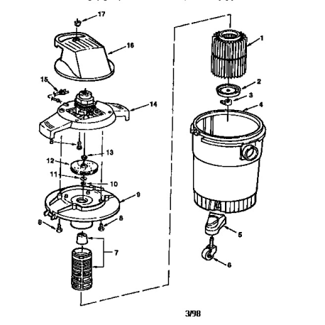 113.177805 Tipo 0 8 Gallon Wet/dry Vac