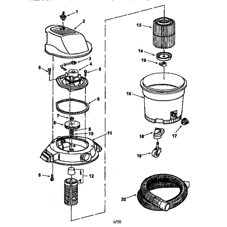 113.177600 Tipo 0 Wet/dry Vac