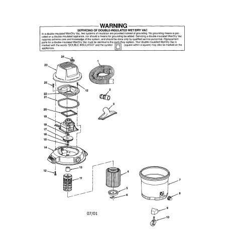 113.177320 Tipo 0 Wet/dry Vac