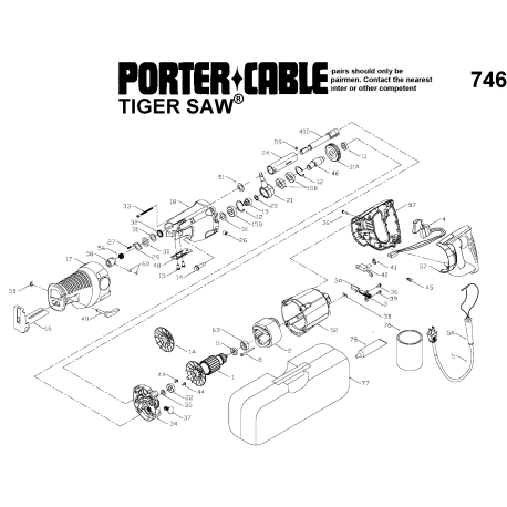 9746 Type 1 10 Amp Tiger Saw Kit