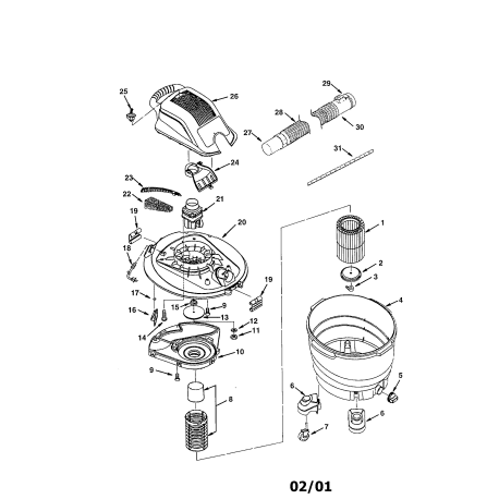 113.170170 Tipo 0 Wet/dry Vac