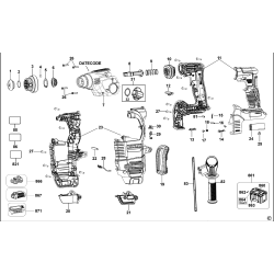 DCH333T2 Type 1 Rotary Hammer Drill 1 Unid.