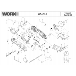 Wx423.1 - Worxsaw 400w 85mm 3 Discos Y Bmc