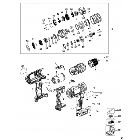 DCD776.20 Taladrad. Sin Cable