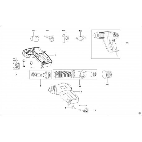 DW340K Type 1 Heatgun