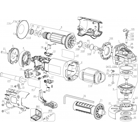 DWE4212 Type 1 Small Angle Grinder