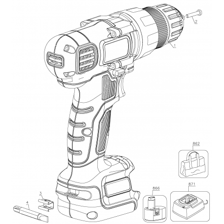 LDX112SFSB Type 1 12v Lithium Drill/driver